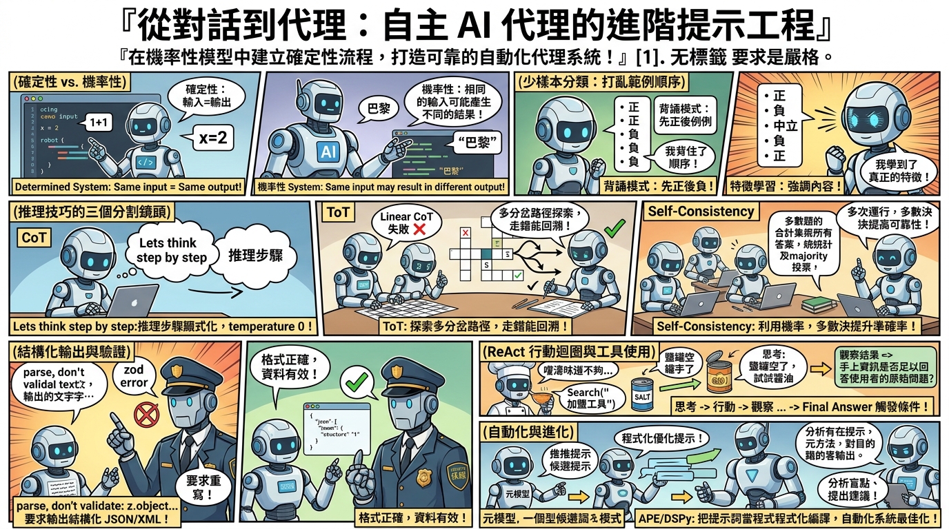 從對話到代理：自主 AI 代理的進階提示工程