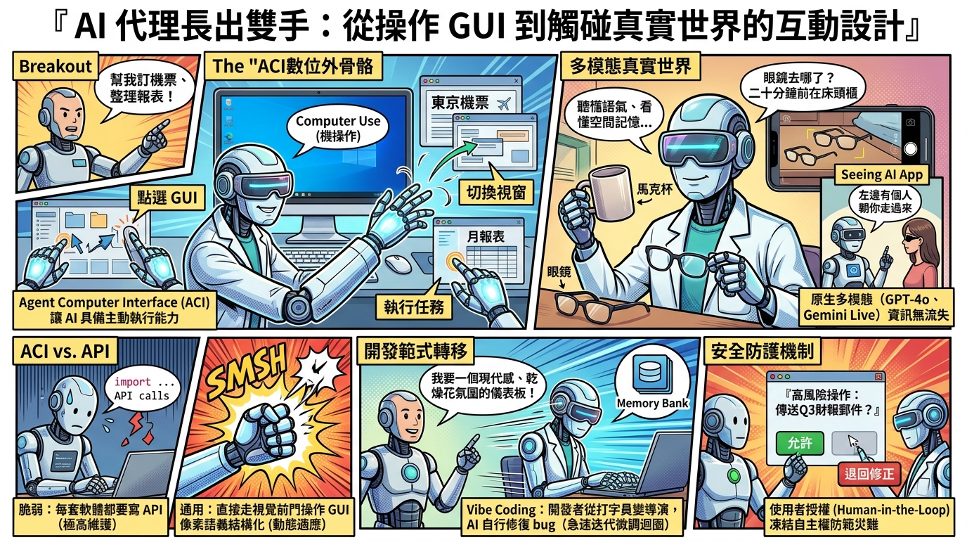 AI 代理長出雙手:從操作 GUI 到觸碰真實世界的互動設計