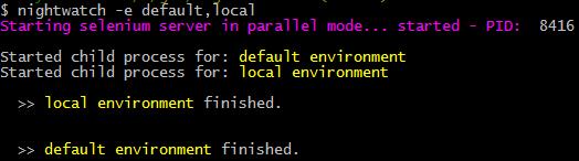 Nightwatch Parallel Running