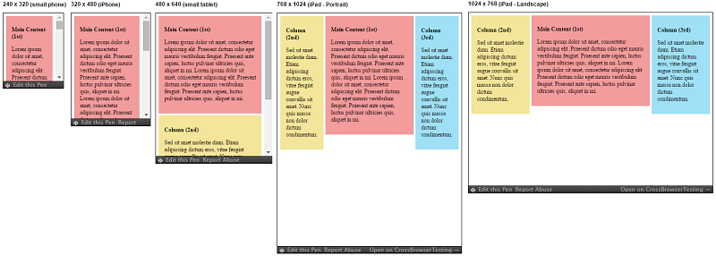 Responsive Patterns - Layout - 3 column