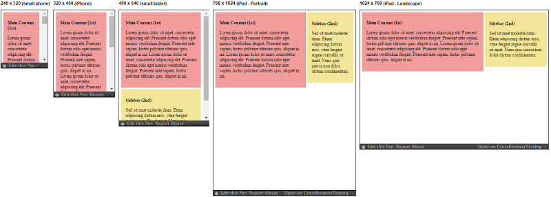 Responsive Patterns - Layout - Main Column with Sidebar