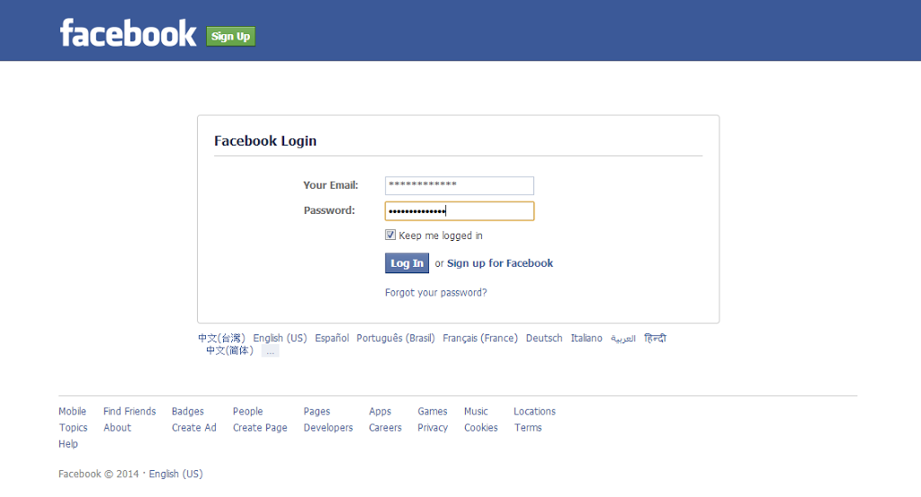 Facebook Login