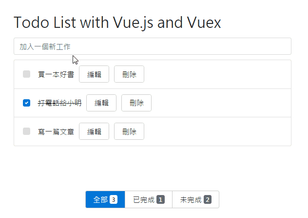 Todo List with Vue.js and Vuex